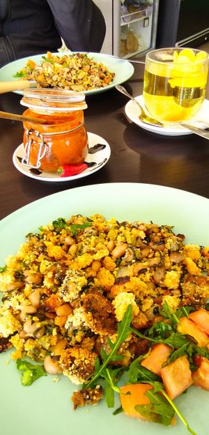 Migas com alheira da Easygreen  #Veganuary at EasyGreen Vegan Foodstore & Snack bar in Porto