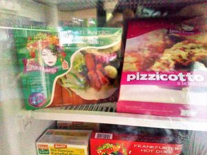 Vegan fish and pizza  at EasyGreen Vegan Foodstore & Snack bar in Porto