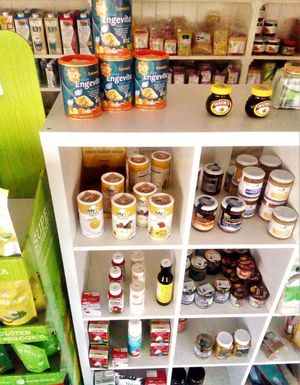Egg alternative, nutritional yeast, rice chantilly, vegan cream, and other alternatives at EasyGreen Vegan Foodstore & Snack bar in Porto