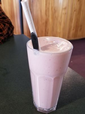 Vegan PB & J thickshake ~ It was really good! at Central Cafe and Grill in Geraldine