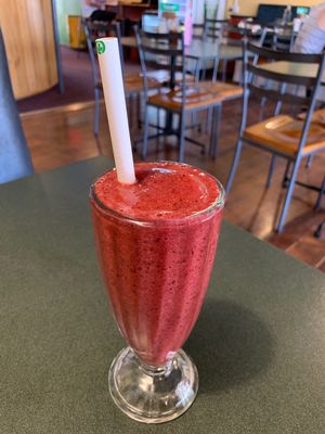 Mixed berry smoothie  at Central Cafe and Grill in Geraldine