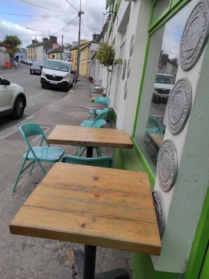 Outside seating at Organico Shop in Bantry