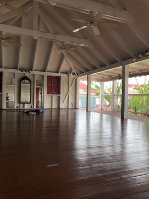 Check the yoga schedule!   This is my favorite studio in the whole world   at The Courtyard Juice and Fitness Center in St Croix