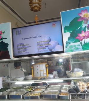 Vegan channel in several languages at An Lac in Kon Tum