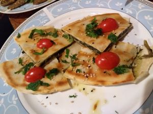 Fennel pies (without cheese garnish) at Utopian Garden in Athens