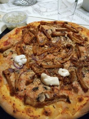 kebab pizza at Kungsgrillen in Vaxjo