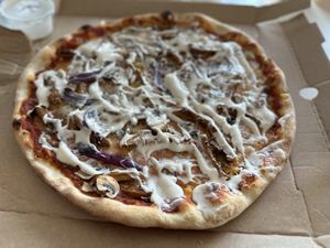 Vegan Kebap Pizza  at Kungsgrillen in Vaxjo