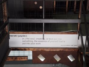 Definition of Meraki at Meraki Cafe in Volos