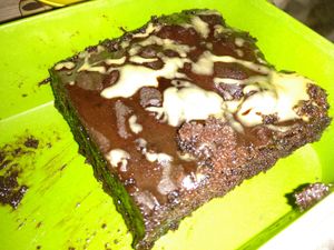 Chocolate cake with peanut butter. Amazing!! at Meraki Cafe in Volos