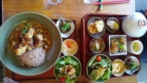 Lunch sets at Natural Food Village in Kyoto
