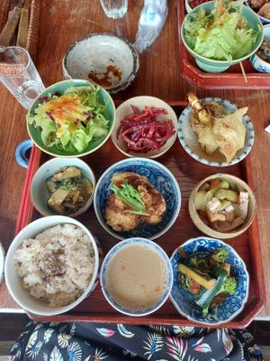 Special lunch set at Natural Food Village in Kyoto