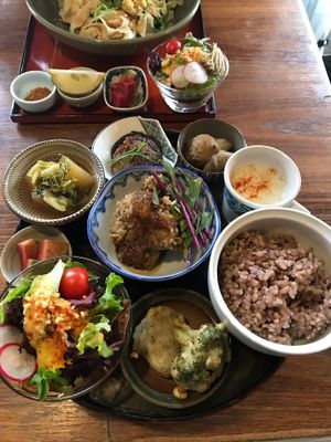 Lunch set  at Natural Food Village in Kyoto