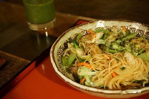 noodles at Natural Food Village in Kyoto