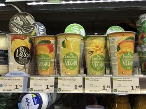 Vegan yogurt   at denn's Biomarkt in Freising
