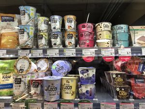 Vegan yogurt   at denn's Biomarkt in Freising