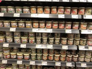 Tons of vegan spreads   at denn's Biomarkt in Freising