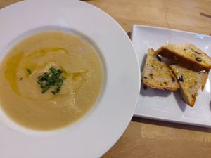 Parsnip soup at Plum Vanilla in Narberth