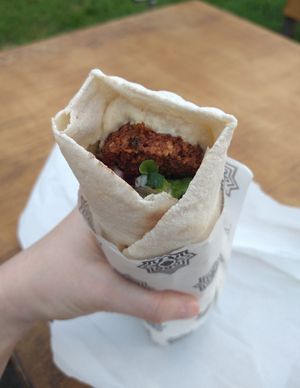 Great taste! We had a Beyond-Burger an Falaffel-Wrap. Delicious at Falafel Taste Middle East in Thessaloniki