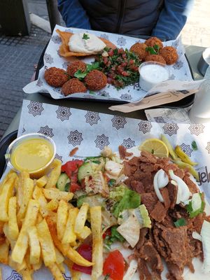 yeero meatless and falafel at Falafel Taste Middle East in Thessaloniki