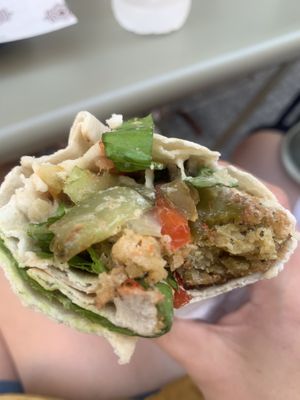 Spicy falafel wrap  at Falafel Taste Middle East in Thessaloniki