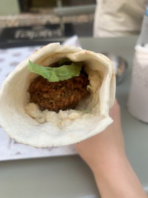 Spicy falafel wrap  at Falafel Taste Middle East in Thessaloniki