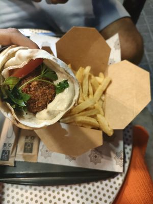 Lebanese wrap at Falafel Taste Middle East in Thessaloniki