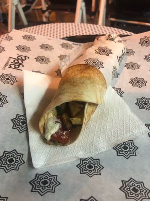 Soy gyros at Falafel Taste Middle East in Thessaloniki