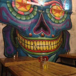 restaurant artwork at Las Gringas in Arequipa