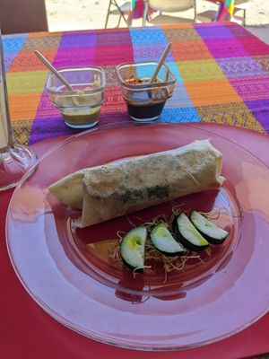 Burrito tofu at Organic Love in Cruz De Huanacaxtle