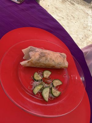 Big taco, this is not a real “burrito” as they say  at Organic Love in Cruz De Huanacaxtle