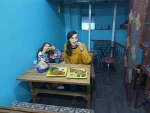 Alles schön blau at Falafel Koy in Istanbul