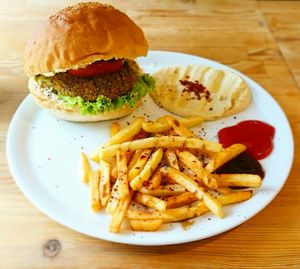 Falafel burger at Falafel Koy in Istanbul