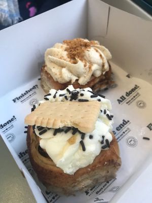 The Koekjeskoek and Lotus Cream roll. So good! 🍩 at Peas in Hasselt