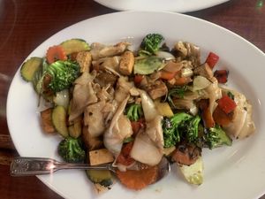 Drunken noodles   at Coconut on T in Sacramento