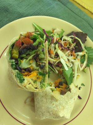 Veggie wrap at Common Ground Community Kitchen in Evansville