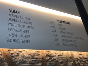 menu at Romana Pizza in Lisbon