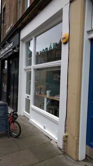 outside at Brochan in Edinburgh