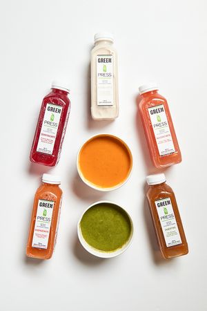 Cold Pressed Juices and Vegetables Creams at Green Press in Lima
