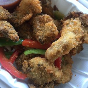 salt and pepper oyster mushrooms  at Golden Bamboo in San Jose