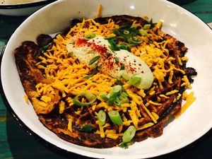 Savoury waffles  at Netherworld in Fortitude Valley