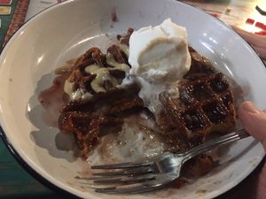 PB&J waffle! at Netherworld in Fortitude Valley