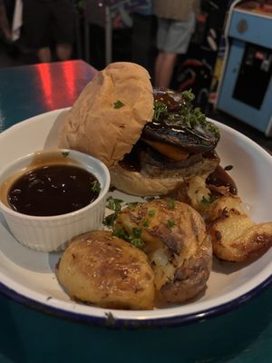 Christmas burger special  at Netherworld in Fortitude Valley