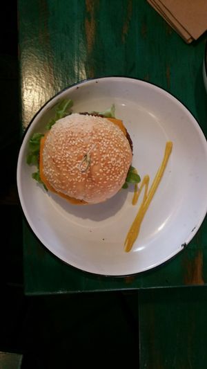 vegan burgatory burger at Netherworld in Fortitude Valley