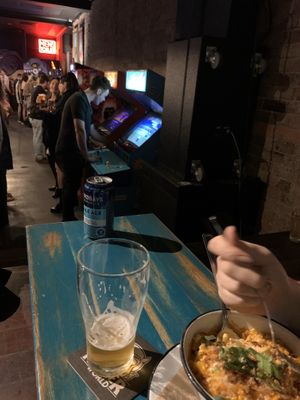 Arcades and food at Netherworld in Fortitude Valley