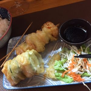 Vegetable tempura at Bento Kenoya in Villefranche-de-rouergue