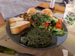 Green burger at JustVeggie in Siracusa