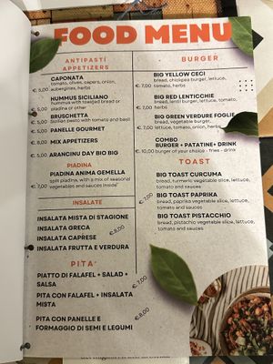 Otro menú  at JustVeggie in Siracusa