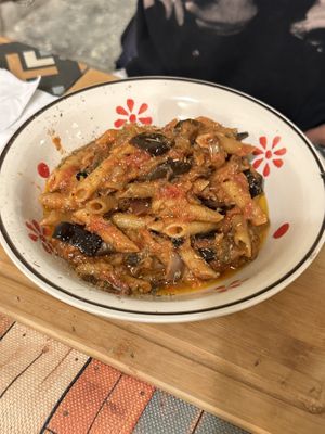 Pasta a la norma  at JustVeggie in Siracusa