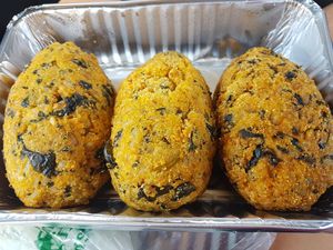 Vegan Spinach Arancini, 3€ each at JustVeggie in Siracusa