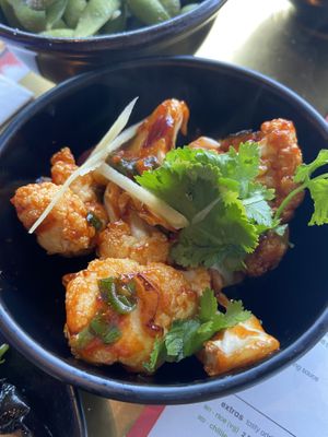 The not so crispy crispy cauliflower    at Wagamama in Antwerpen